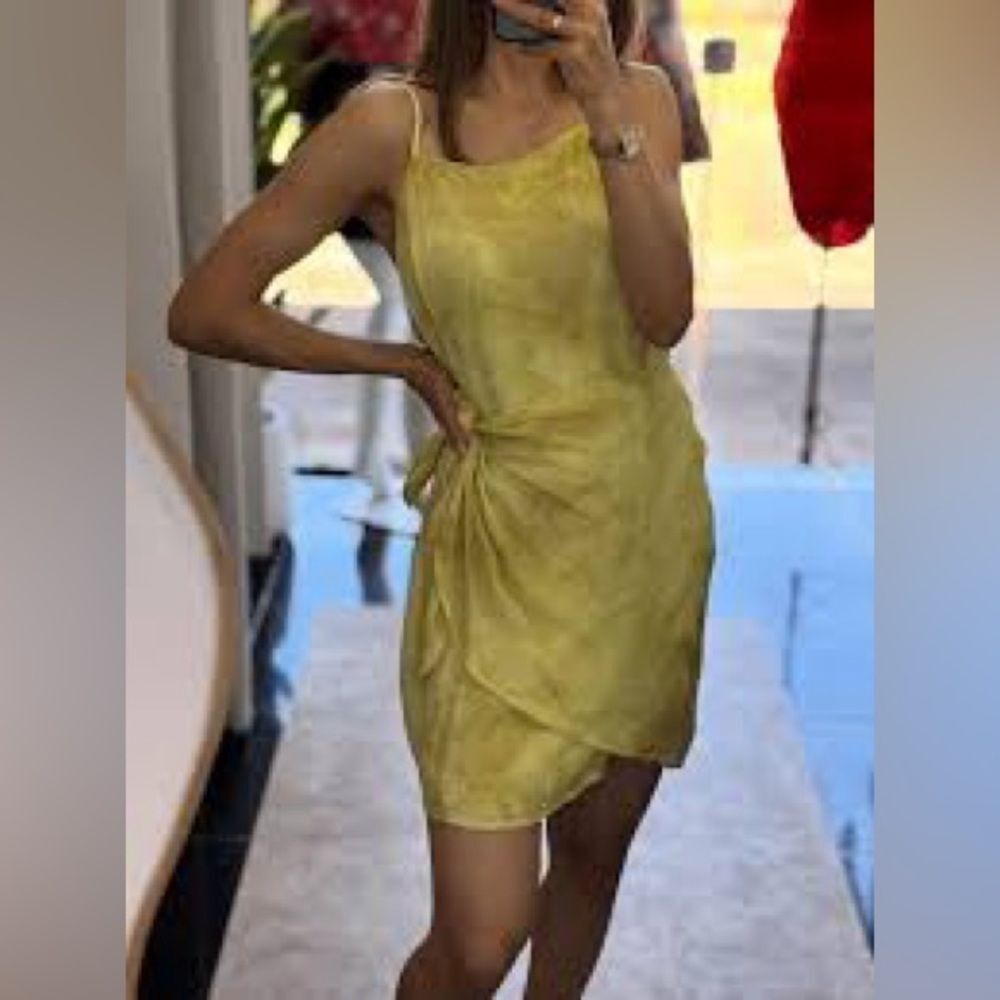 Anthropologie E&M Yellow Mini Dress - Picture 2 of 5
